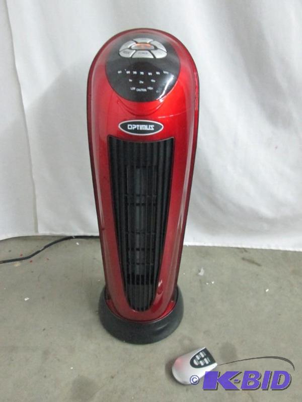 lot 46 image: Optimus 10001500 Watt Oscillating Tower Heater