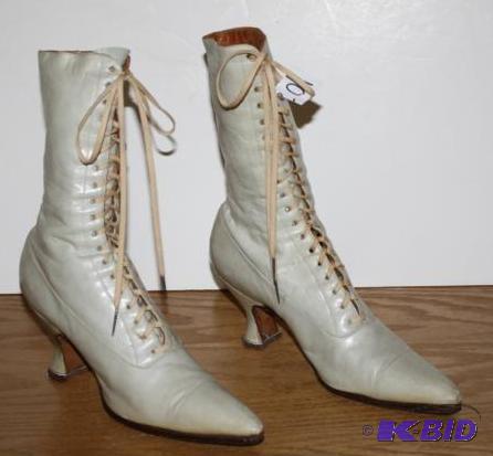 lot 102 image: Antique Wedding Shoes