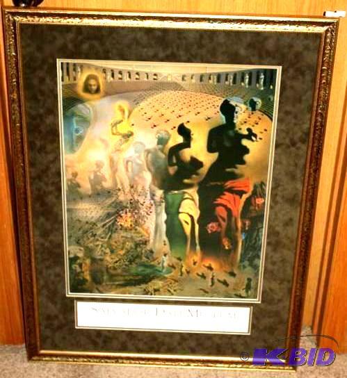 lot 108 image: Salvadore Dali Framed Matted Poster