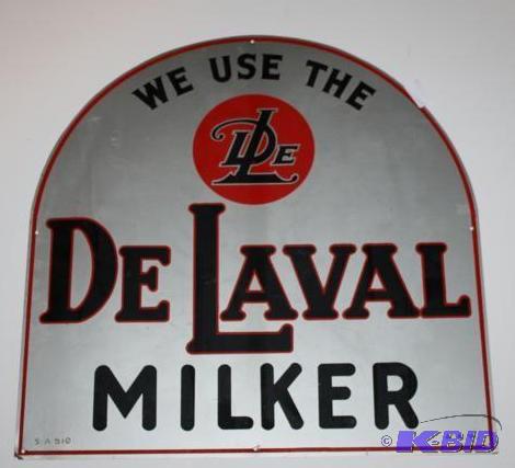 lot 115 image: De Laval Tin Sign