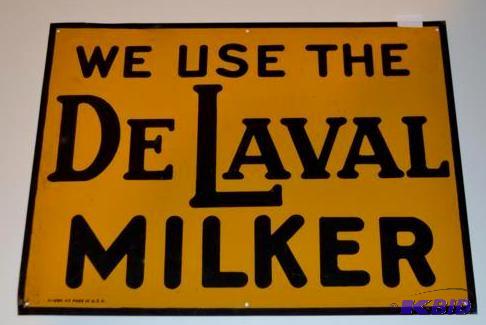 lot 117 image: DeLaval Tin Sign