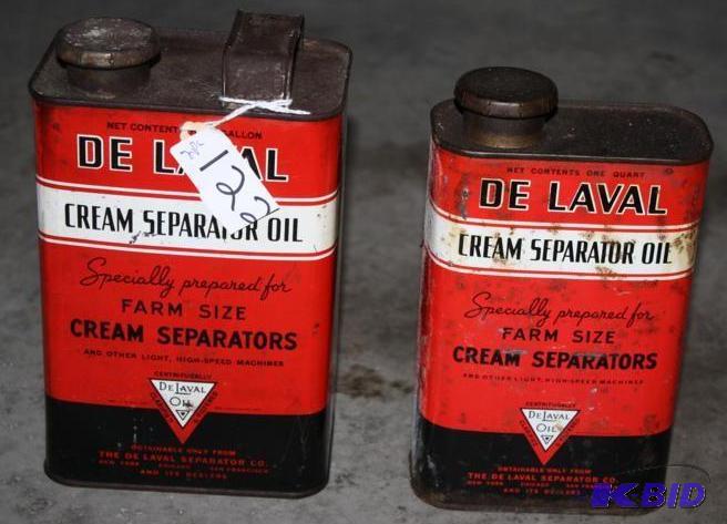 lot 122 image: DeLaval Cream Separator Oil Cans