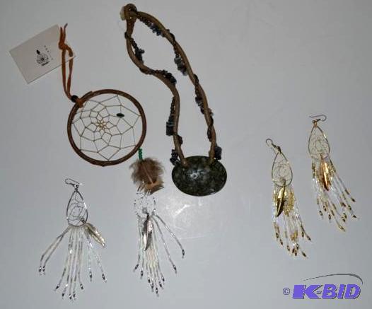 lot 130 image: Southwestern Earrings Necklaces