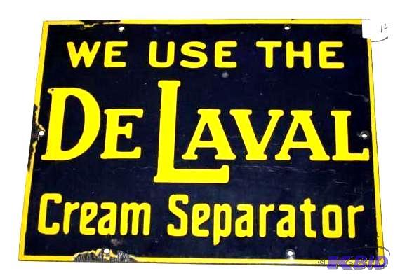 lot 14 image: Rare Porcelain Sign De Laval