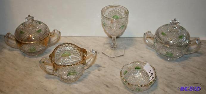 lot 144 image: EAPG US Glassware Rising Sun