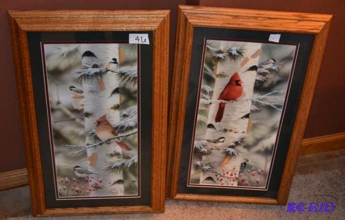 lot 166 image: Framed and Matted Bird Prints by Daehlin