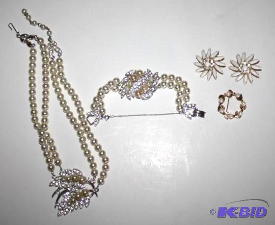 lot 181 image: Awesome Double Strand Necklace and Bracelet