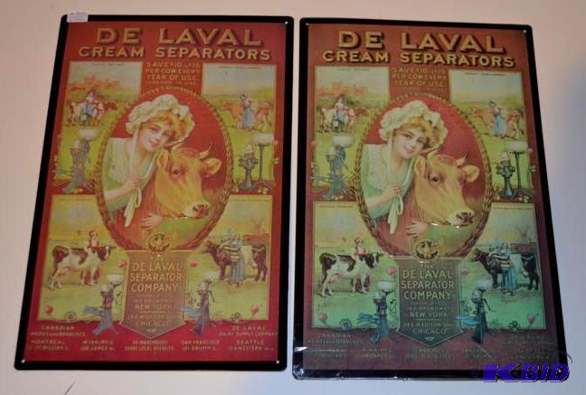 lot 200 image: DeLaval Tin Signs