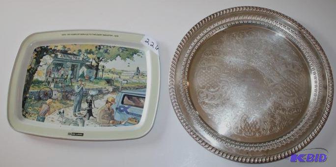 lot 226 image: DeLaval 100 Year Anniversary Tin and Award Tray