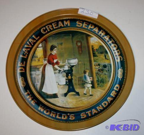lot 230 image: DeLaval Anniversary Tin Tray