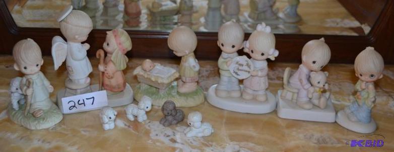 lot 247 image: Precious Moments Figurines Jonathan & David Retired