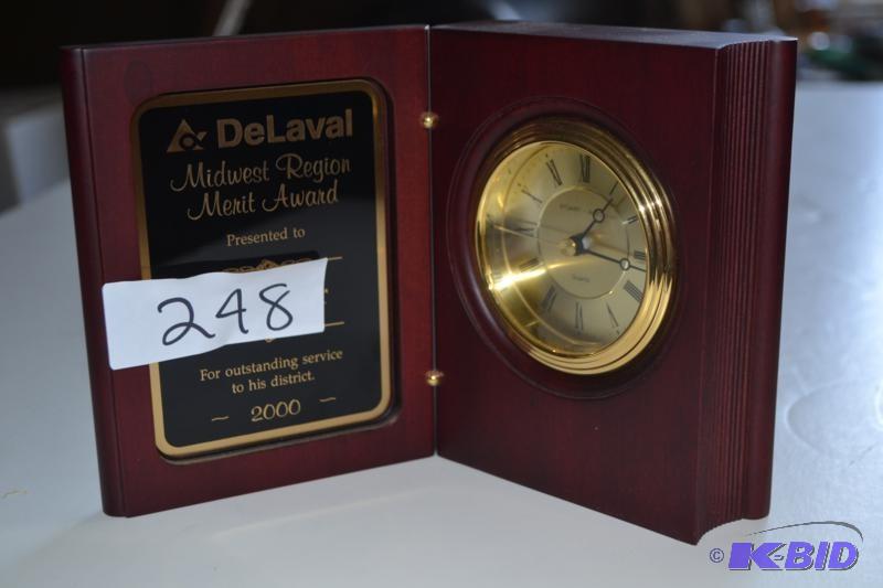 lot 248 image: Quartz Clock Award for DeLaval