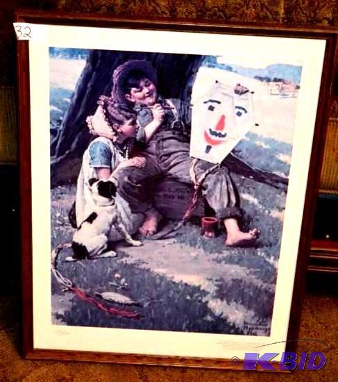 lot 32 image: De Laval Rockwell Print, Numbered