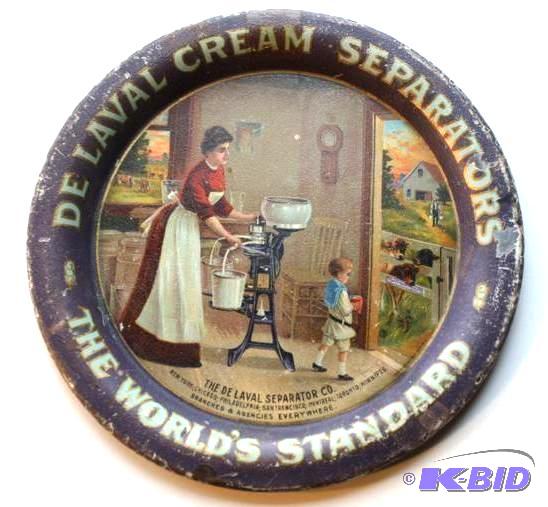 lot 35 image: De Laval Tin Tip Tray Advertising