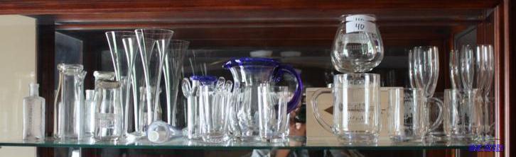 lot 40 image: Beer Snifters, Pilsners, Glassware DeLaval Collectible Milk Bottle, Vanilla Bottle
