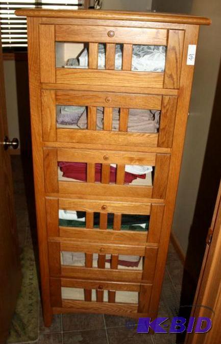 lot 49 image: Contemporary Glass Front Dresser