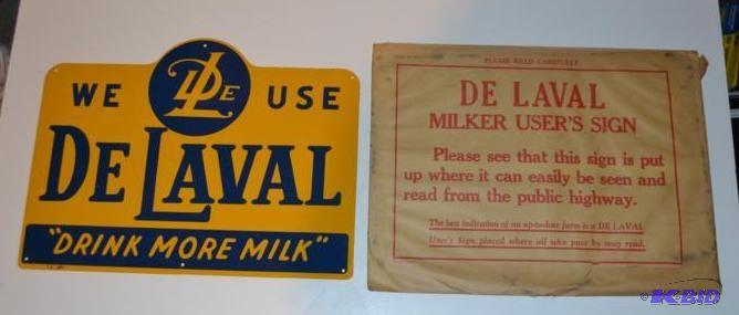 lot 52 image: RARE DeLaval Tin Sign WITH ENVELOPE