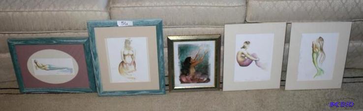lot 56 image: Framed Art Sea Maidens 1832