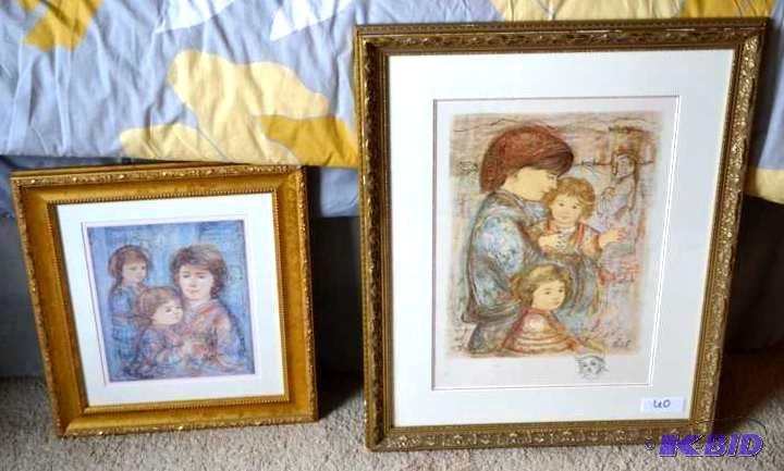 lot 60 image: Stone Lithography by Edna Hibel, SIGNED
