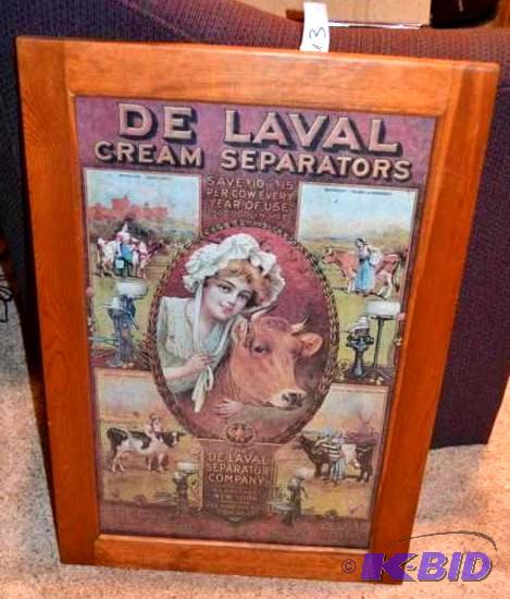 lot 63 image: Framed Print of De Laval Cream Separator