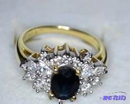 lot 6D image: 14K Gold with DiamondSapphire Ring
