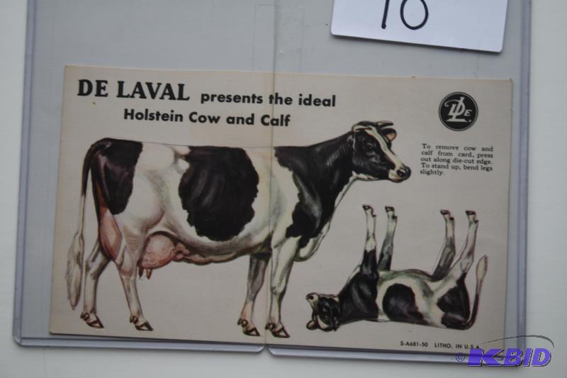 lot 70 image: Holstein Cow De Laval Advertising Litho Rare