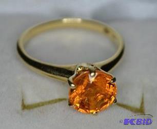 lot 7C image: Mandarin Garnet Ring 14K