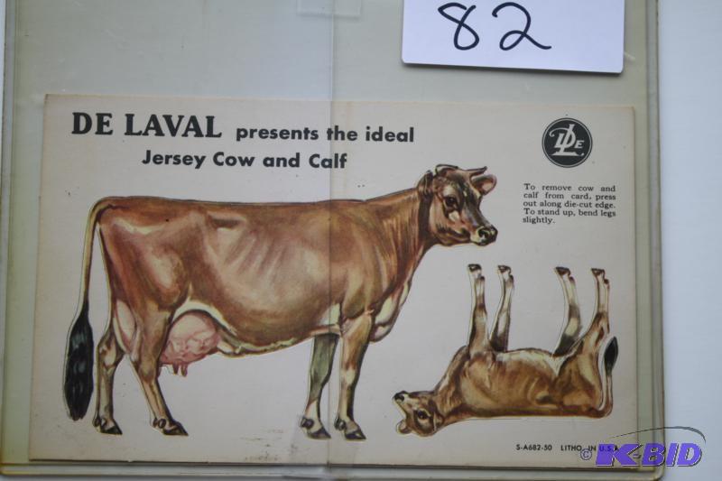 lot 82 image: De Laval Jersey Cow Punch Out Advertising Litho