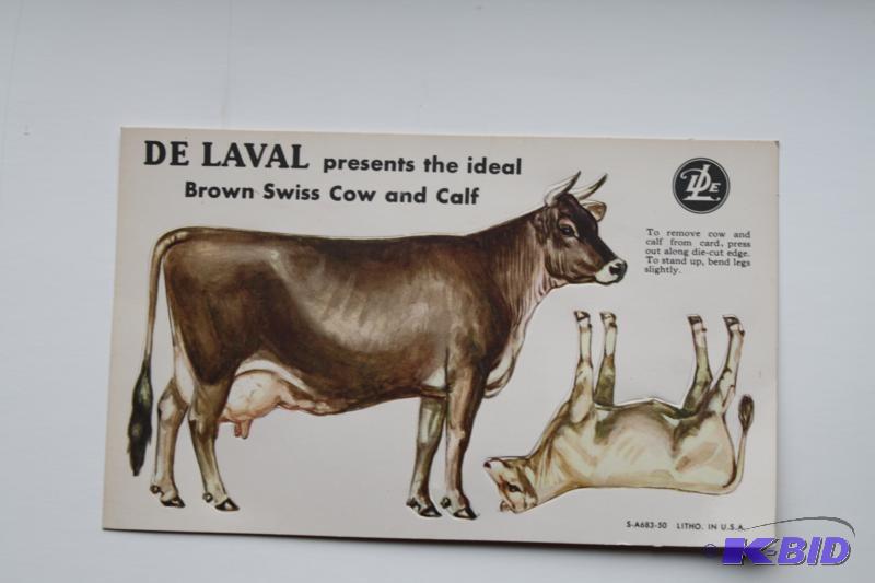 lot 89 image: Rare Brown Swiss De Laval Advertising Punch Out