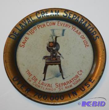 lot 9A image: Delaval Tip Tin Tray Early 1900