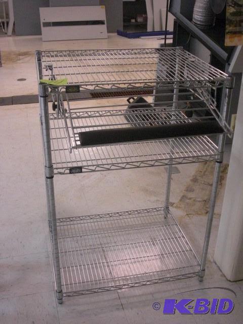 lot 14 image: Heavy Wire stand up work station w...
