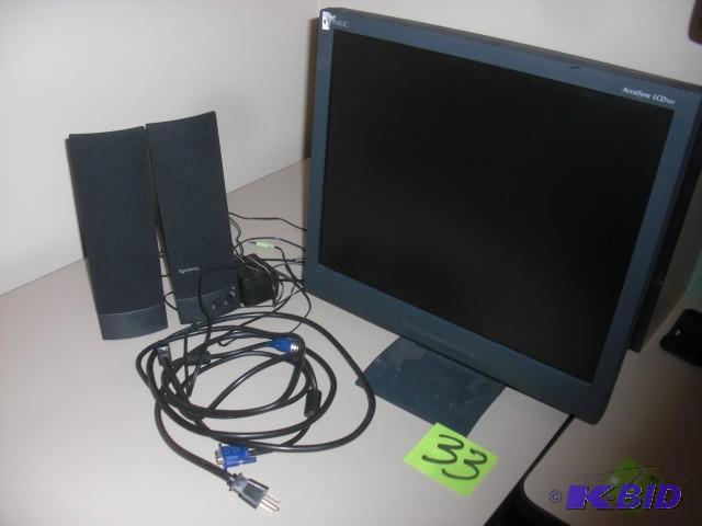 lot 33 image: NEC 19 in ACCUSYNC LCD92V Flat scre...
