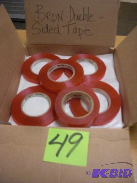 lot 49 image: 9 Rolls Brn Double Sided Tape.. 12...