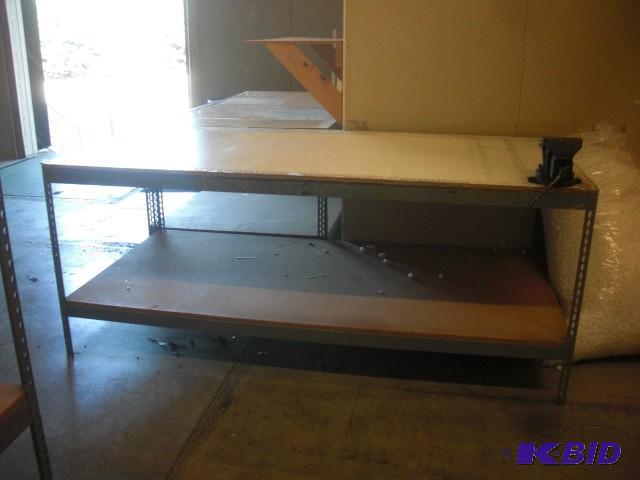 lot 84 image: 2, Large adjustable work tables.. V...