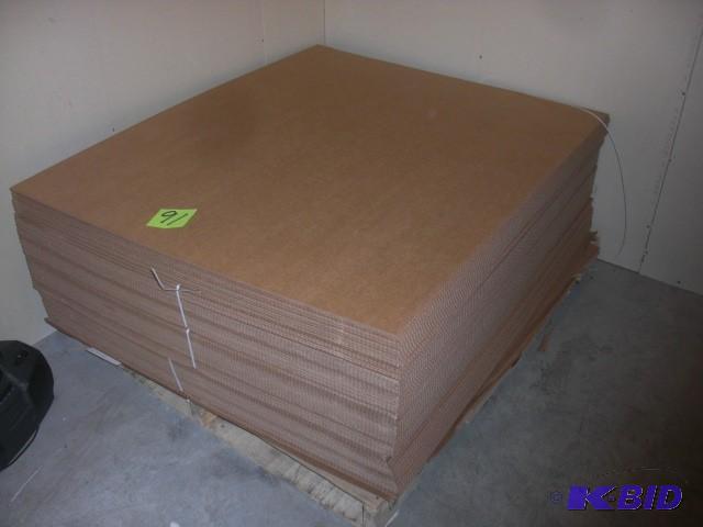 lot 91 image: Pallet of 48 in x 48 in cardboard...