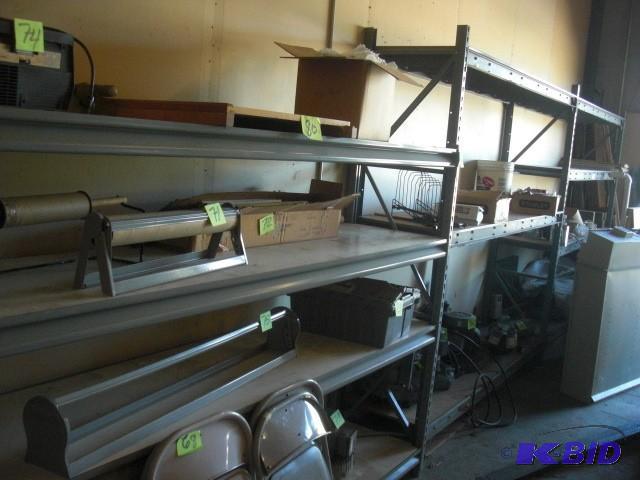 lot 94 image: Modular Shelving   3, 8ft x 24 in u...