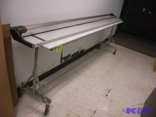 lot 98 image: Large Paper Cutter and Cart..   Car...