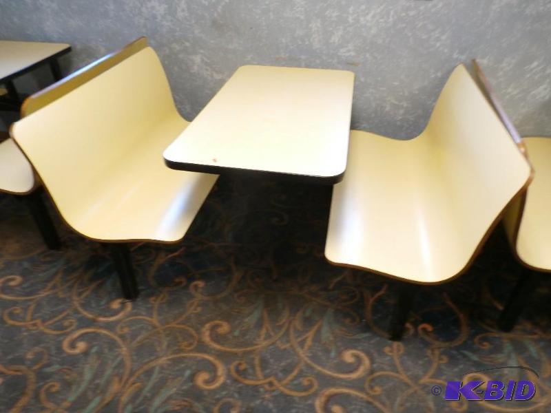 yellow booth seats 4 nice condition...