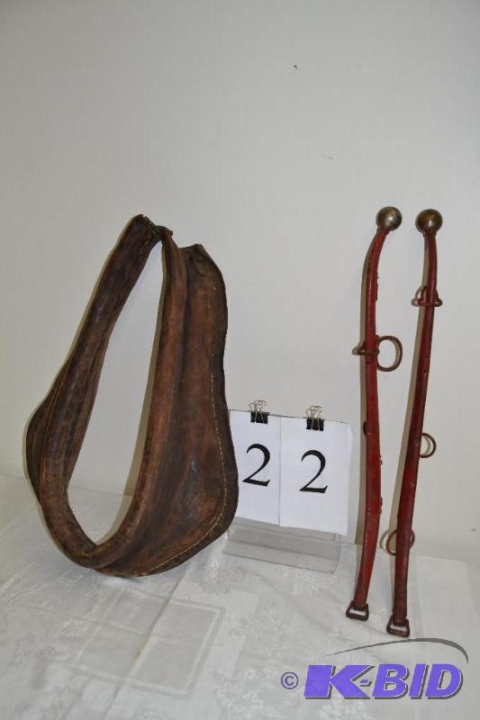 lot 22 image: Vintage horse collaryokes
