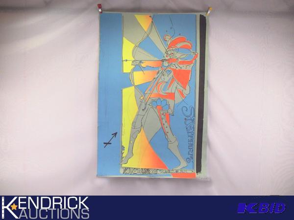 lot 35 image: Rare Original Signed 1969 Earl Newman Sagittarius Poster