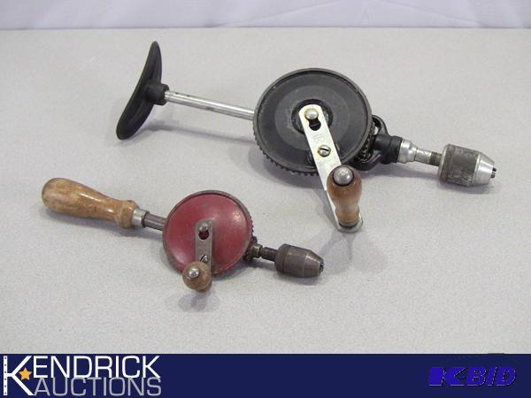 lot 45 image: 2 Vintage Hand Crank Drills