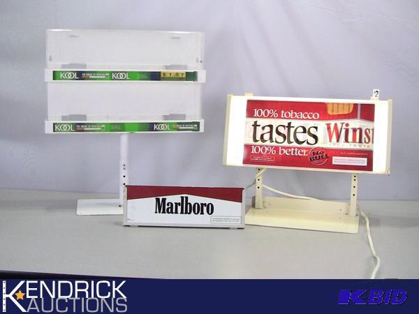 lot 9 image: Cigarette Advertising Point of Purchase Displays