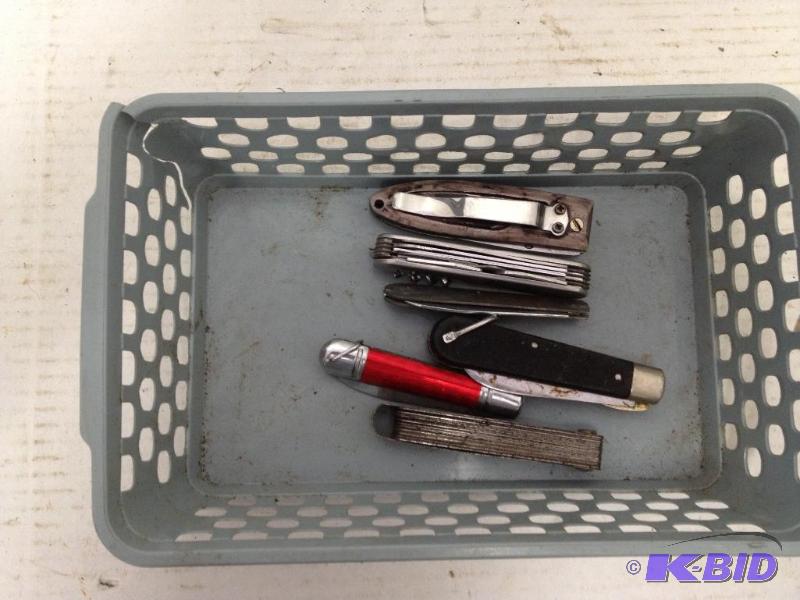 lot 80 image: Assorted Pocket Knives, Spark Plug Gapper