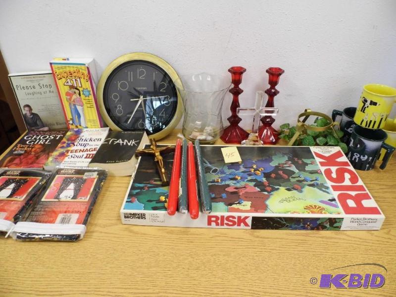 lot 45 image: Lot of Misc with Risk Game