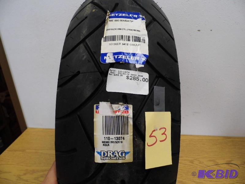 lot 53 image: New Motorcycle Tire