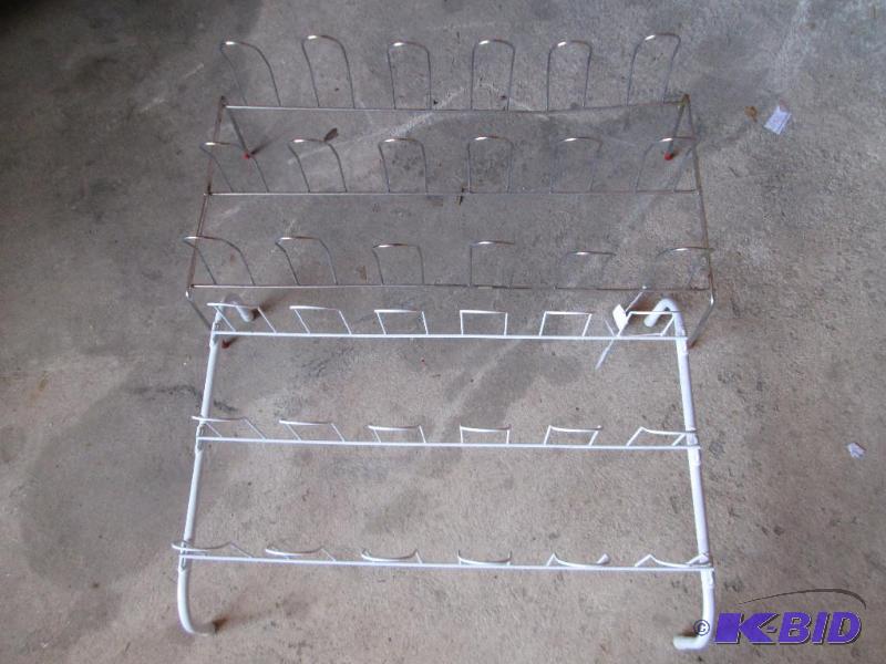 lot 121 image: Pair of shoe racks....