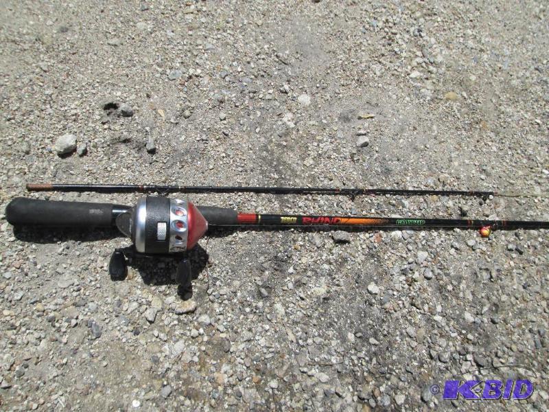 Zebco Rhino glow tip rod and reel