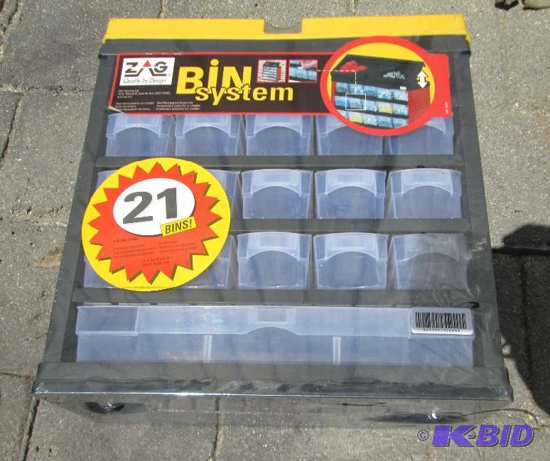 lot 44 image: New wrapped 21 bin storage system...