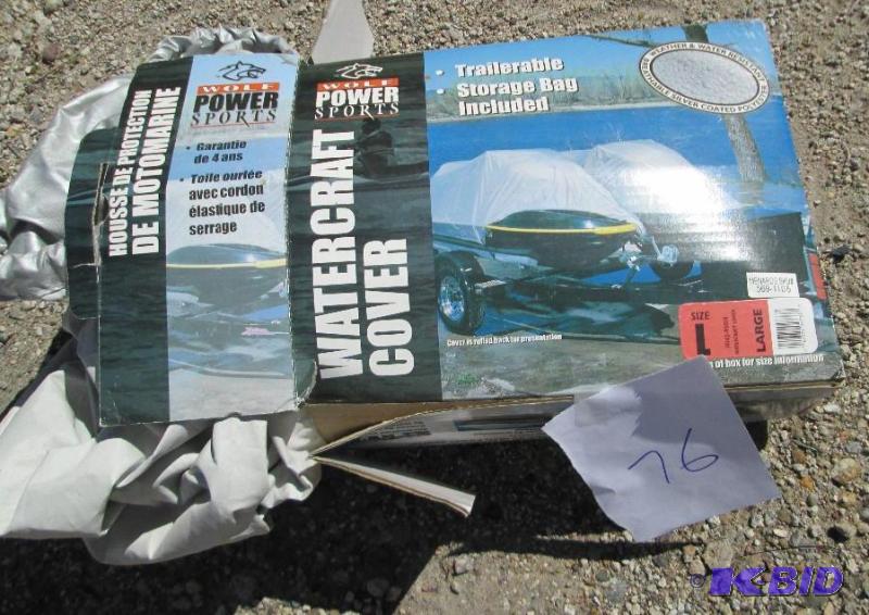 lot 76 image: Watercraft cover with box...