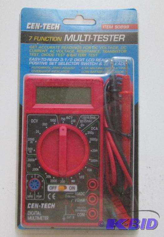 lot 93 image: Cen-Tech 7 function multi tester...